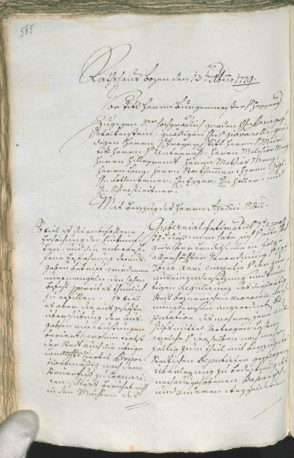 Civic Archives of Bozen-Bolzano - BOhisto Ratsprotokoll 1777/80 
