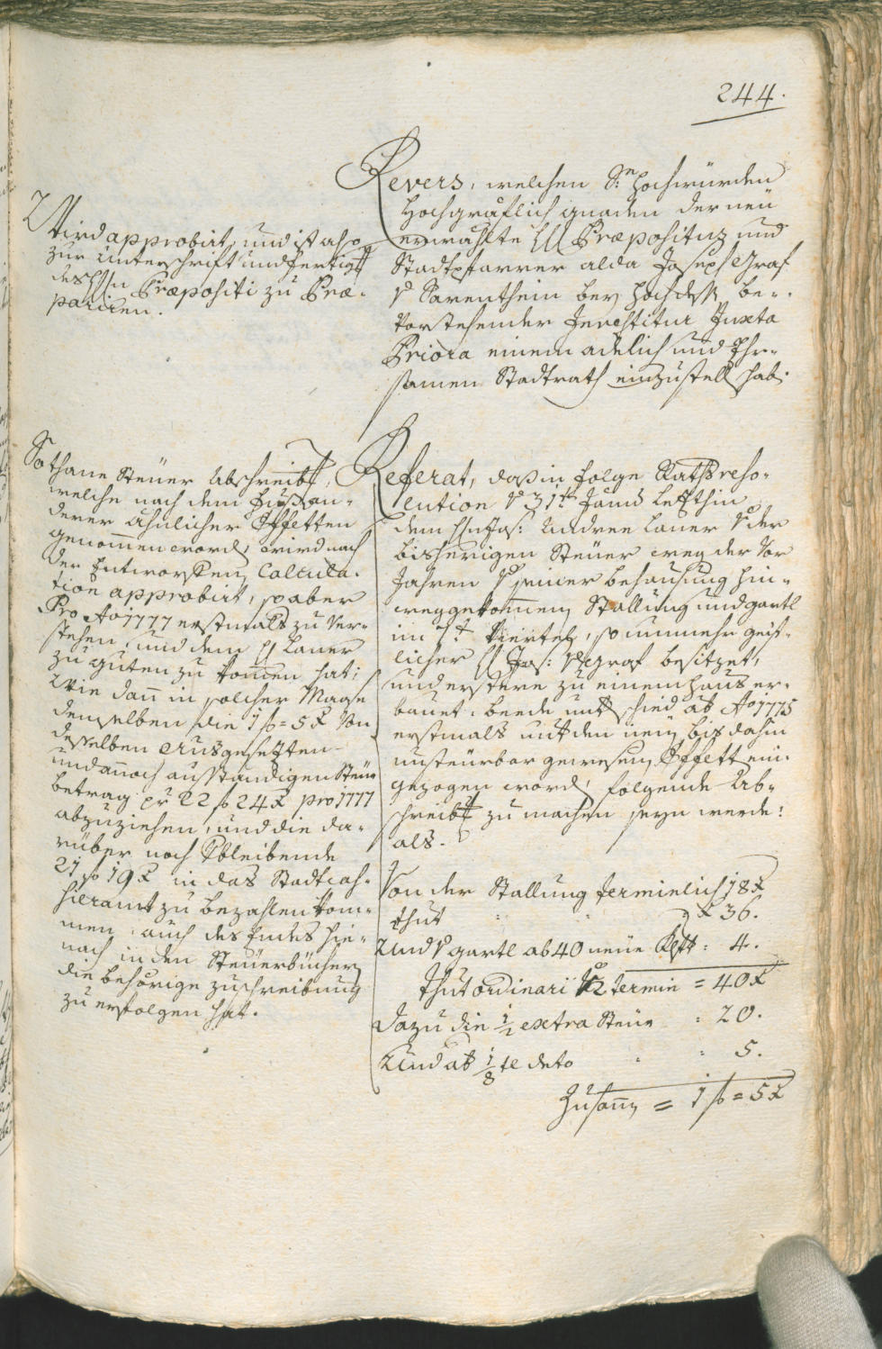 Stadtarchiv Bozen - BOhisto Ratsprotokoll 1777/80 
