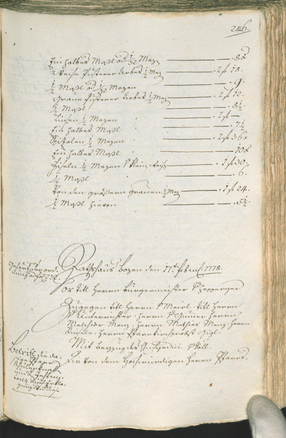 Civic Archives of Bozen-Bolzano - BOhisto Ratsprotokoll 1777/80 