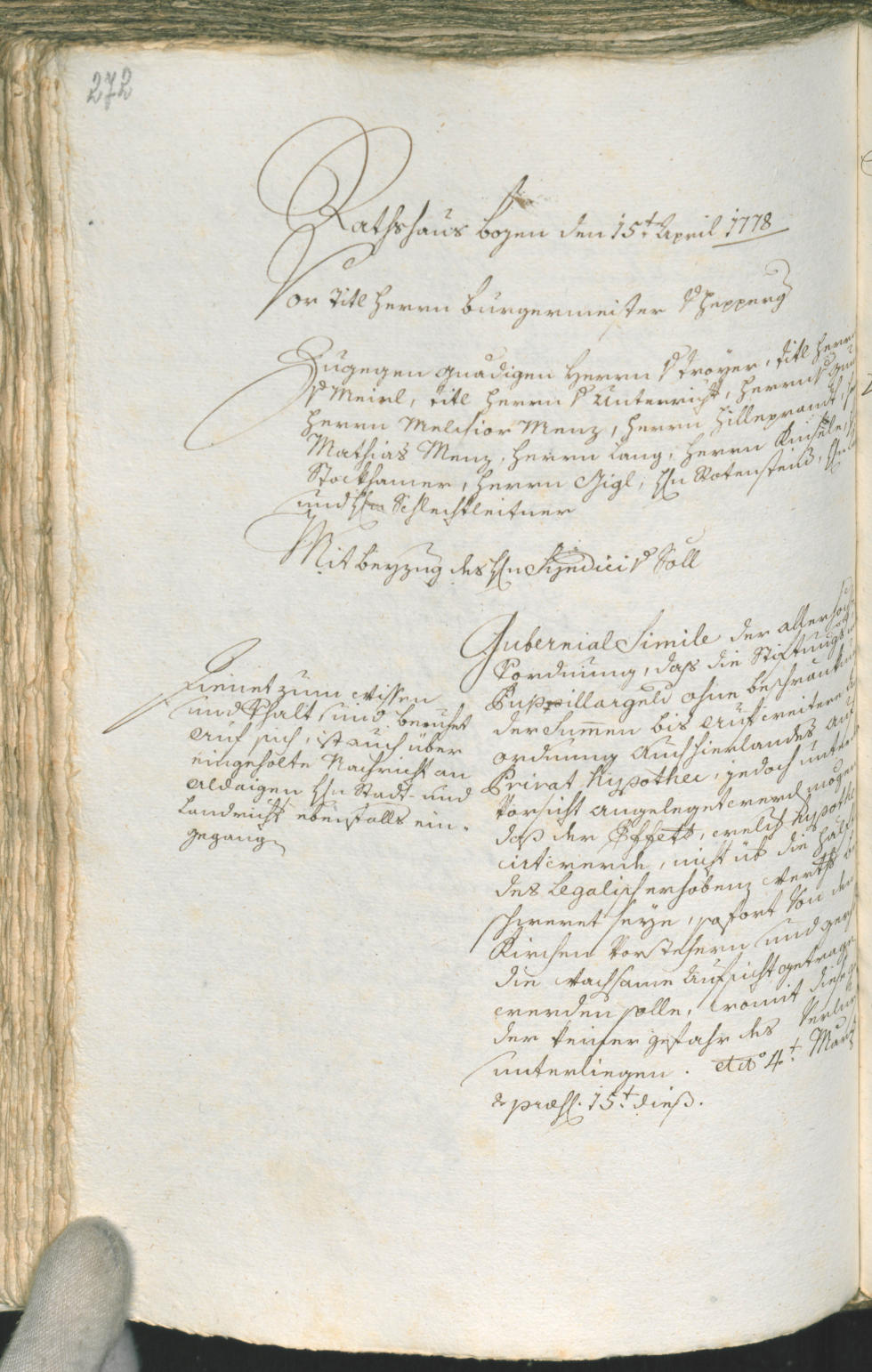 Civic Archives of Bozen-Bolzano - BOhisto Ratsprotokoll 1777/80 