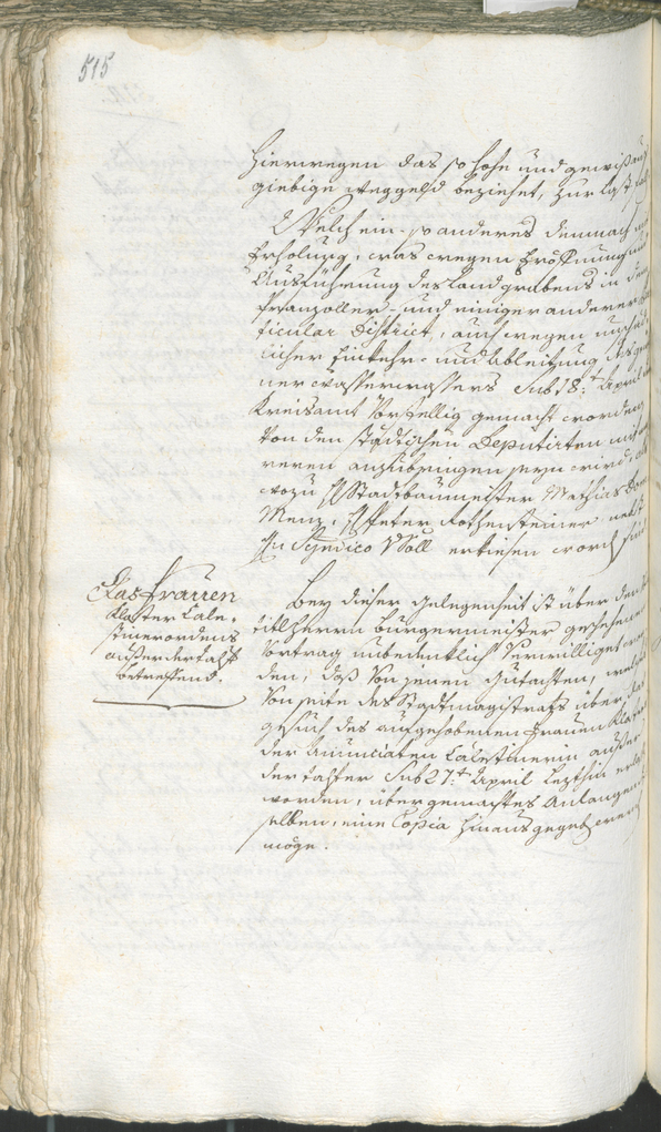 Stadtarchiv Bozen - BOhisto Ratsprotokoll 1780/83 