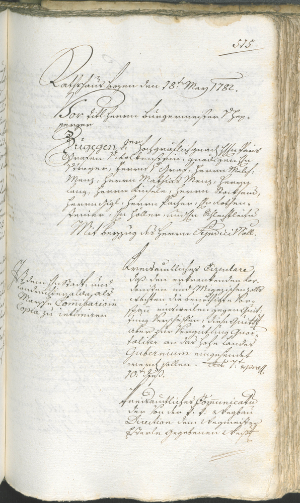 Stadtarchiv Bozen - BOhisto Ratsprotokoll 1780/83 