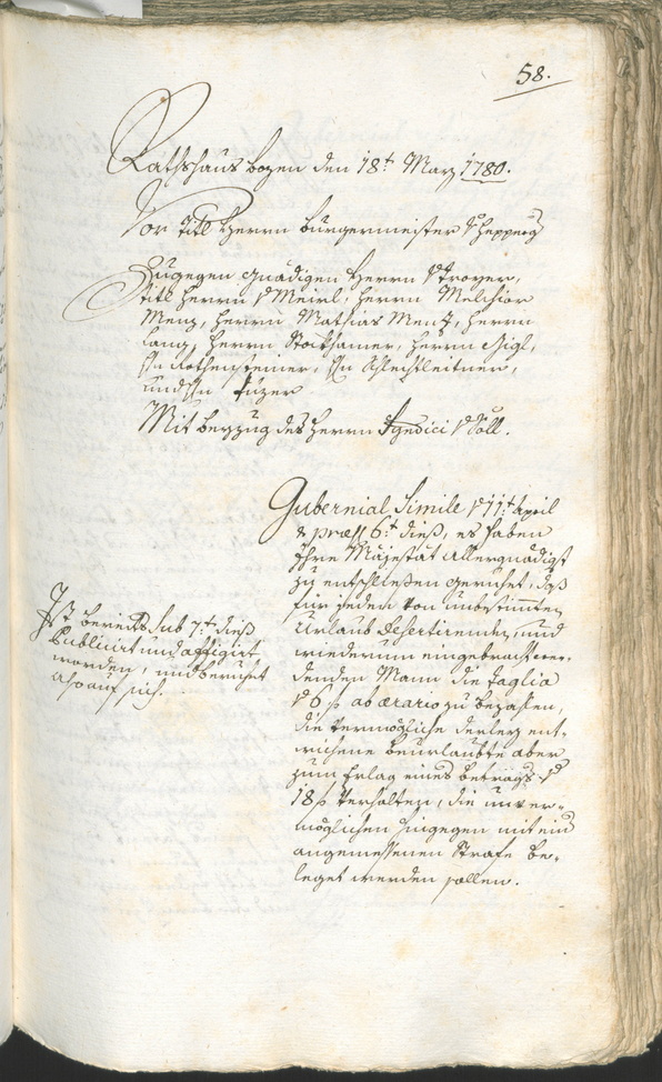 Archivio Storico della Città di Bolzano - BOhisto protocollo consiliare 1780/83 