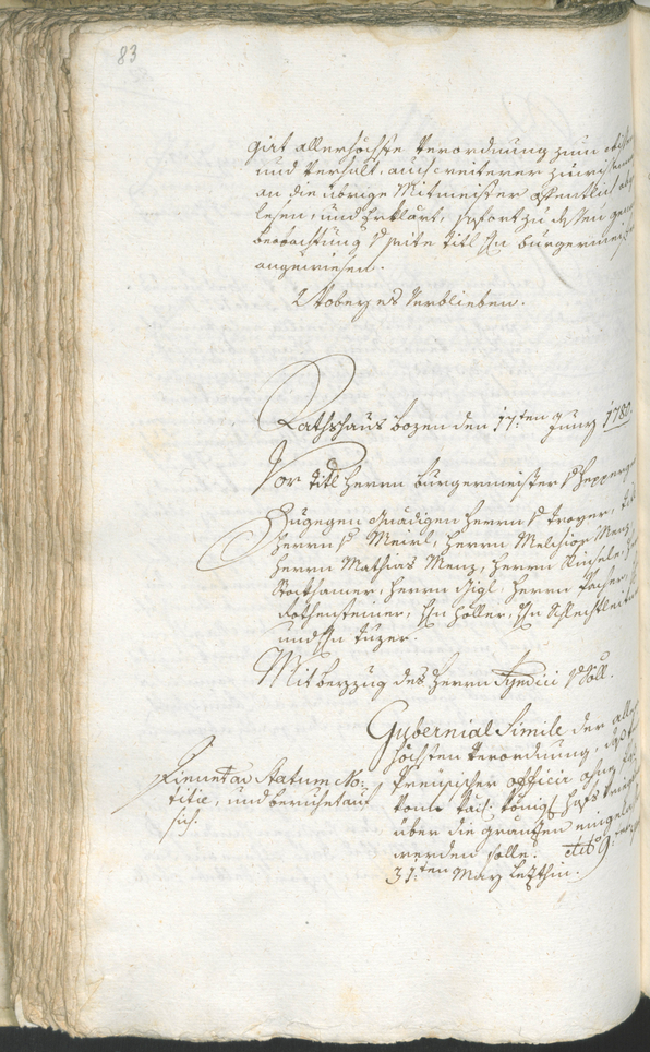 Archivio Storico della Città di Bolzano - BOhisto protocollo consiliare 1780/83 