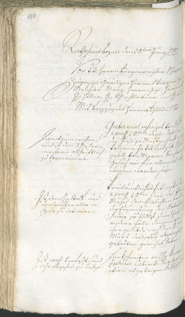 Stadtarchiv Bozen - BOhisto Ratsprotokoll 1780/83 