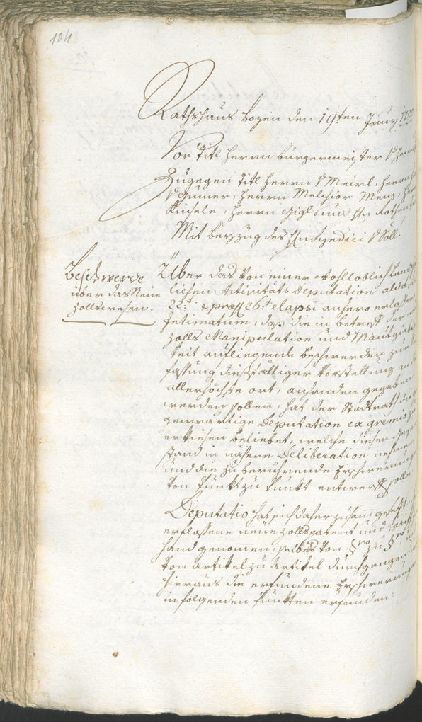 Stadtarchiv Bozen - BOhisto Ratsprotokoll 1780/83 