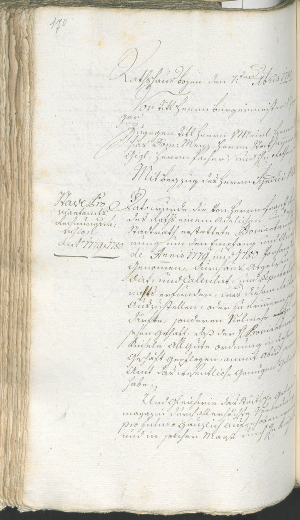 Archivio Storico della Città di Bolzano - BOhisto protocollo consiliare 1780/83 