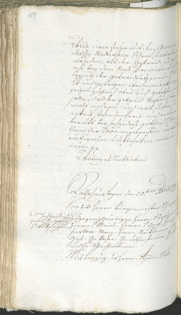 Stadtarchiv Bozen - BOhisto Ratsprotokoll 1780/83 