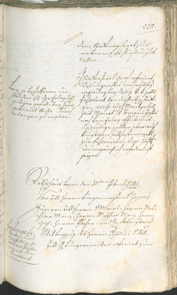 Stadtarchiv Bozen - BOhisto Ratsprotokoll 1780/83 