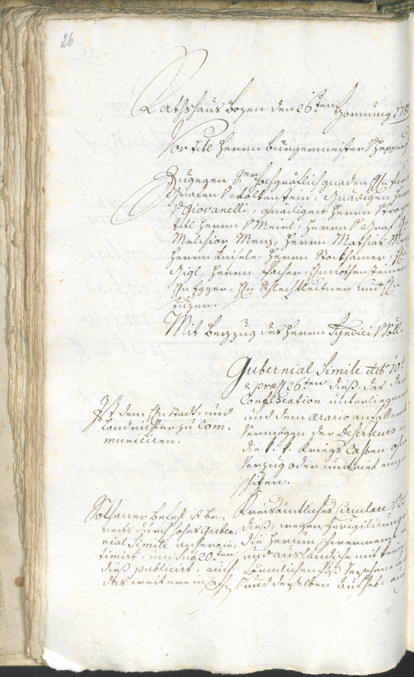 Stadtarchiv Bozen - BOhisto Ratsprotokoll 1780/83 