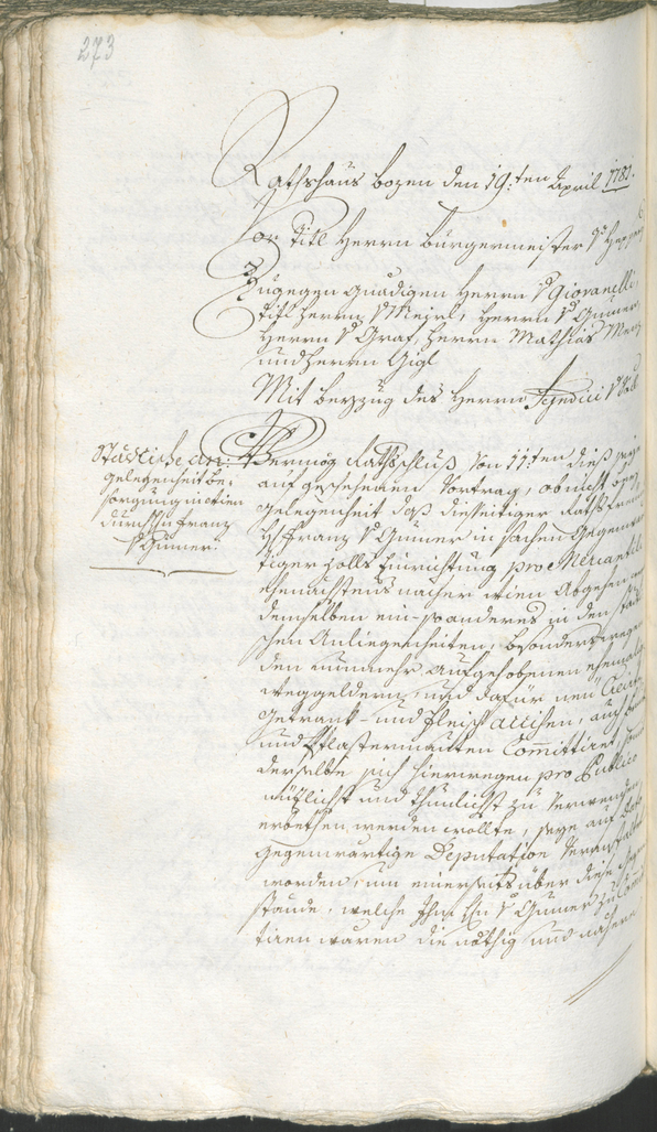 Archivio Storico della Città di Bolzano - BOhisto protocollo consiliare 1780/83 