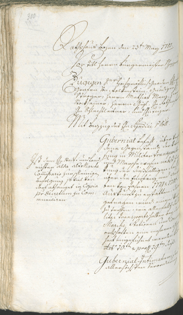 Stadtarchiv Bozen - BOhisto Ratsprotokoll 1780/83 