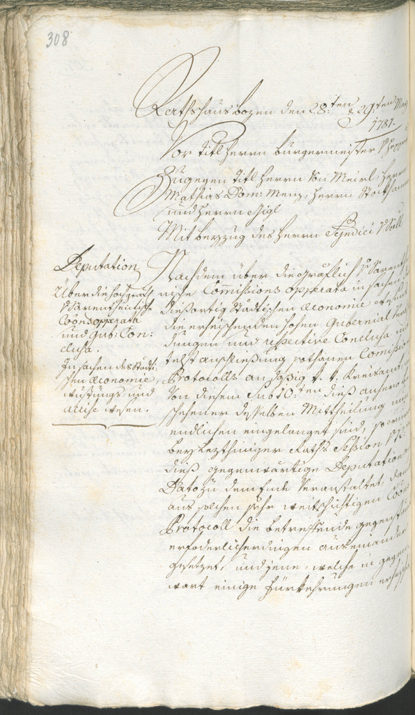 Stadtarchiv Bozen - BOhisto Ratsprotokoll 1780/83 