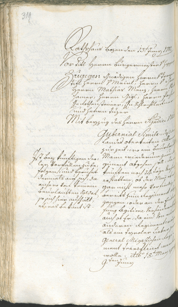 Stadtarchiv Bozen - BOhisto Ratsprotokoll 1780/83 