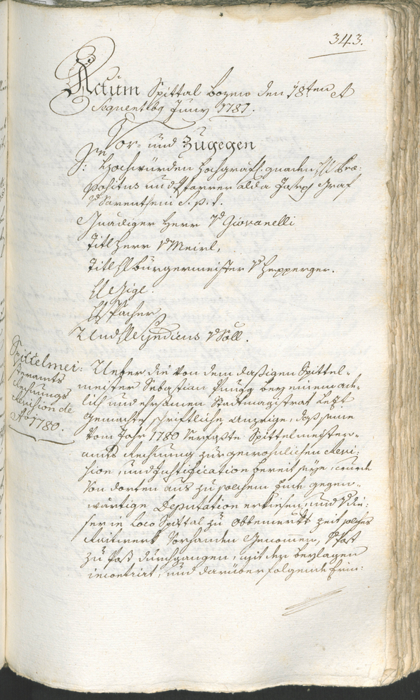 Civic Archives of Bozen-Bolzano - BOhisto Ratsprotokoll 1780/83 