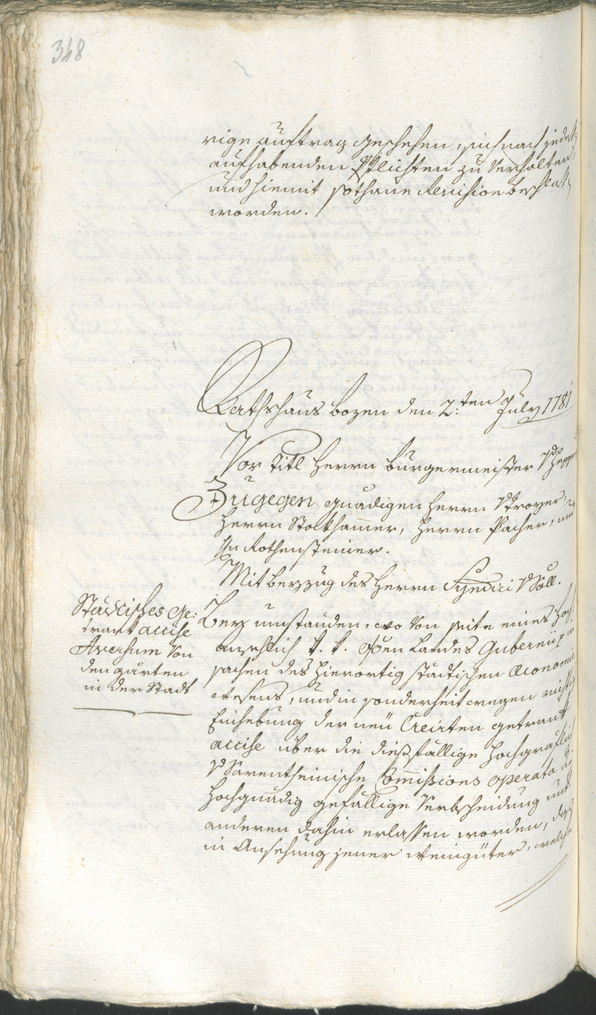 Stadtarchiv Bozen - BOhisto Ratsprotokoll 1780/83 