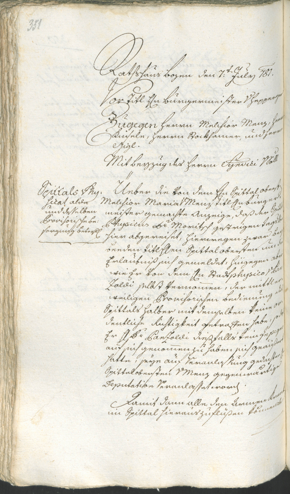 Archivio Storico della Città di Bolzano - BOhisto protocollo consiliare 1780/83 