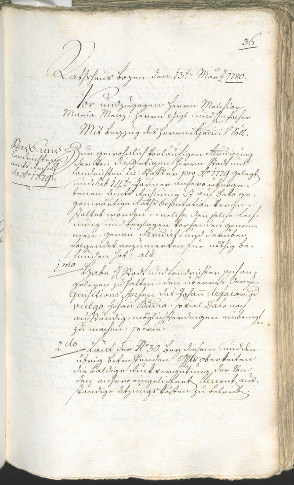 Civic Archives of Bozen-Bolzano - BOhisto Ratsprotokoll 1780/83 