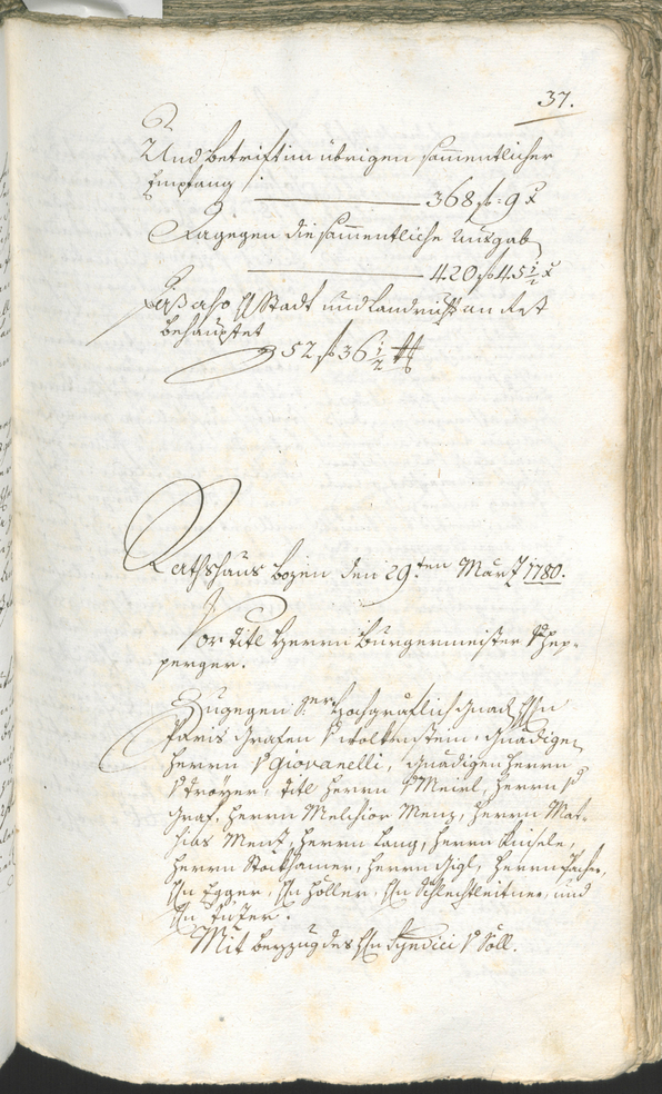 Stadtarchiv Bozen - BOhisto Ratsprotokoll 1780/83 