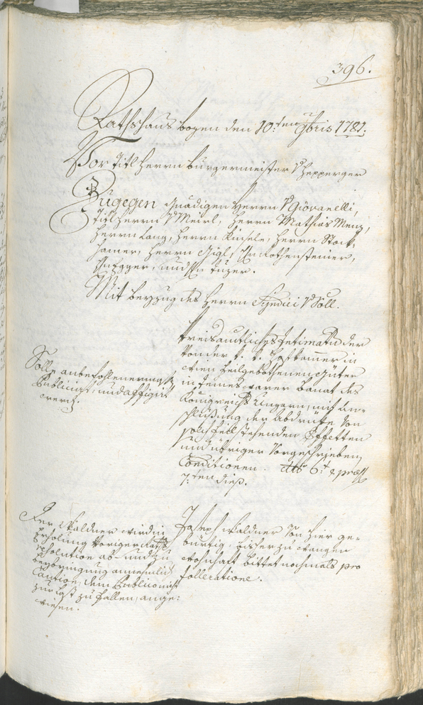 Stadtarchiv Bozen - BOhisto Ratsprotokoll 1780/83 