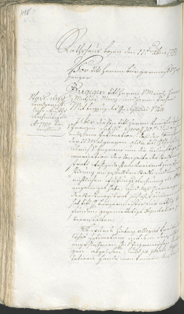 Stadtarchiv Bozen - BOhisto Ratsprotokoll 1780/83 