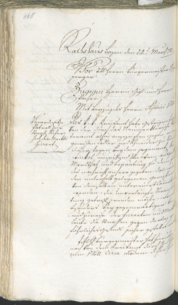 Stadtarchiv Bozen - BOhisto Ratsprotokoll 1780/83 