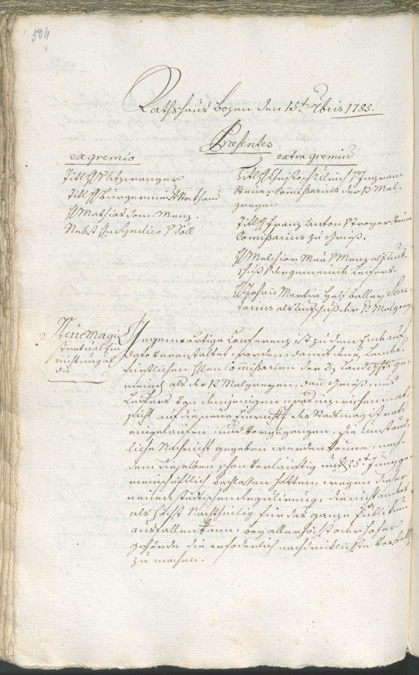 Archivio Storico della Città di Bolzano - BOhisto protocollo consiliare 1783/85 