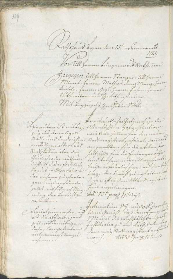 Archivio Storico della Città di Bolzano - BOhisto protocollo consiliare 1783/85 