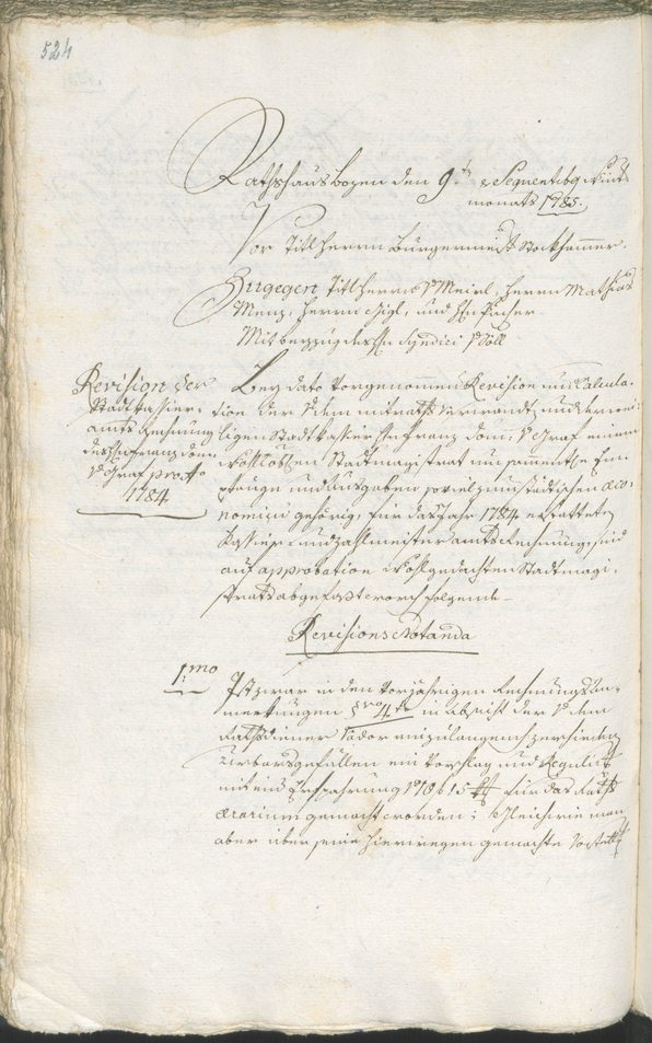 Civic Archives of Bozen-Bolzano - BOhisto Ratsprotokoll 1783/85 