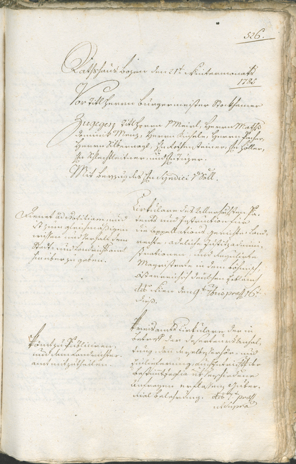 Archivio Storico della Città di Bolzano - BOhisto protocollo consiliare 1783/85 