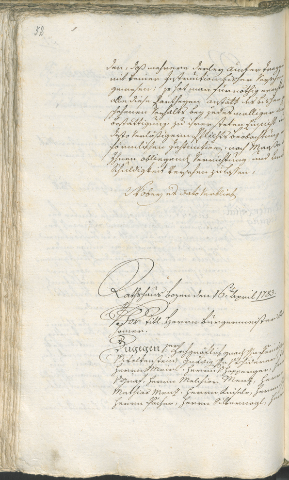 Stadtarchiv Bozen - BOhisto Ratsprotokoll 1783/85 