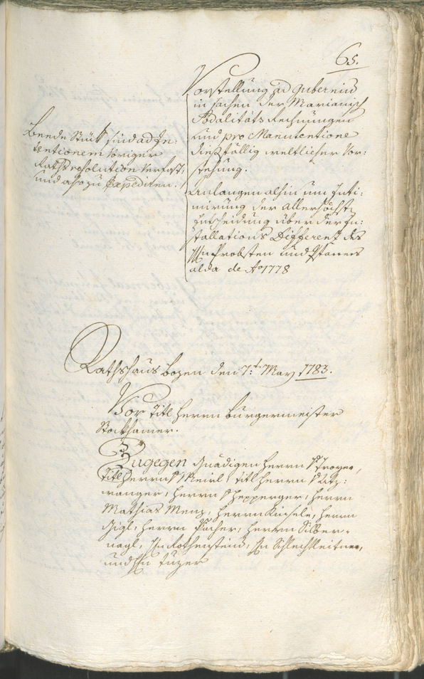 Civic Archives of Bozen-Bolzano - BOhisto Ratsprotokoll 1783/85 