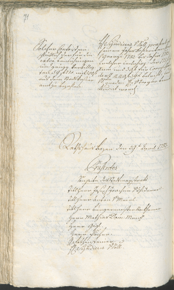 Civic Archives of Bozen-Bolzano - BOhisto Ratsprotokoll 1783/85 