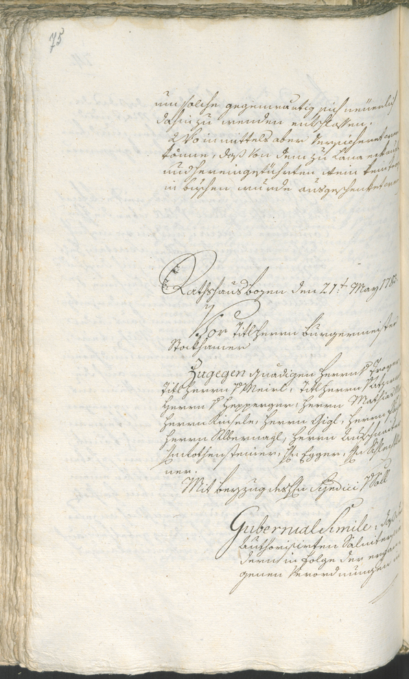 Stadtarchiv Bozen - BOhisto Ratsprotokoll 1783/85 