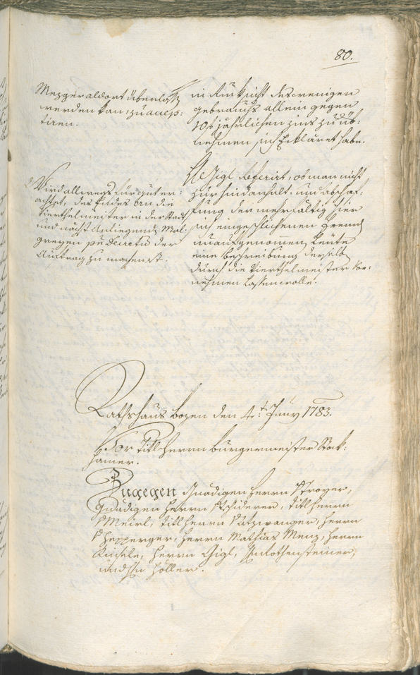 Archivio Storico della Città di Bolzano - BOhisto protocollo consiliare 1783/85 