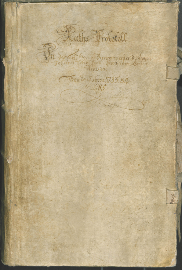 Civic Archives of Bozen-Bolzano - BOhisto Ratsprotokoll 1783/85 