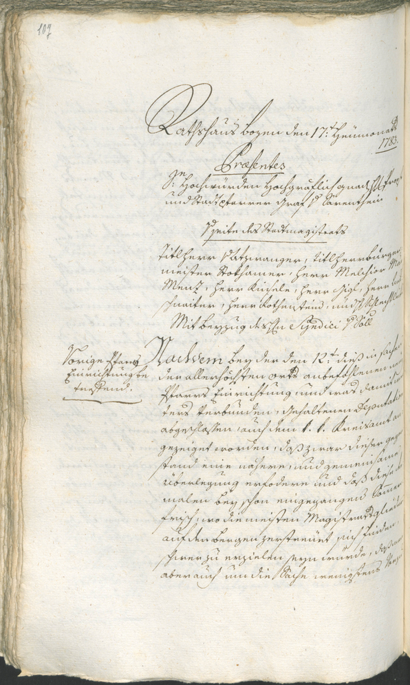 Civic Archives of Bozen-Bolzano - BOhisto Ratsprotokoll 1783/85 