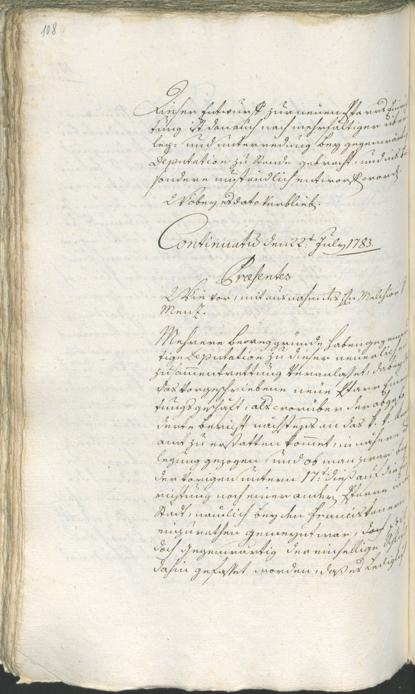 Civic Archives of Bozen-Bolzano - BOhisto Ratsprotokoll 1783/85 