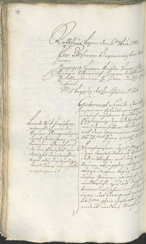 Civic Archives of Bozen-Bolzano - BOhisto Ratsprotokoll 1783/85 