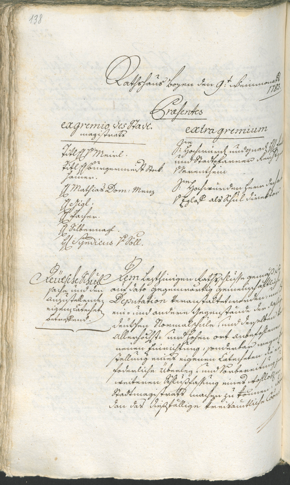 Archivio Storico della Città di Bolzano - BOhisto protocollo consiliare 1783/85 