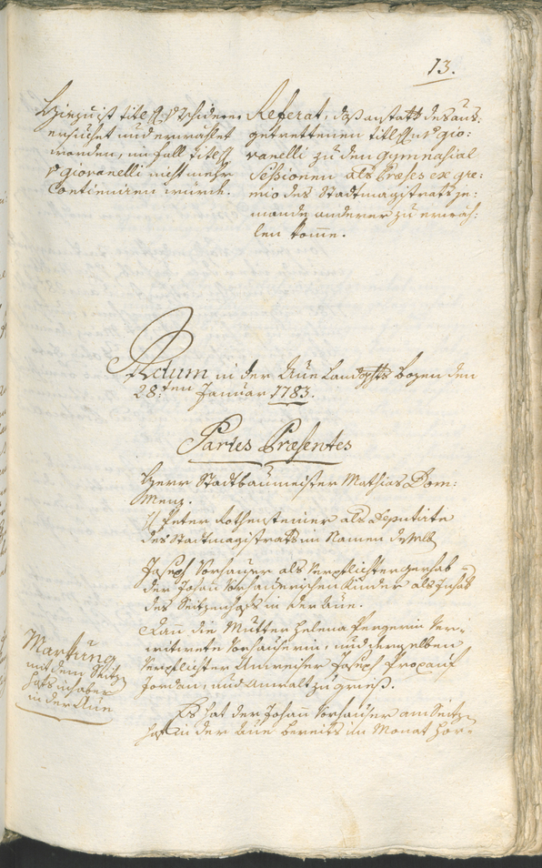 Civic Archives of Bozen-Bolzano - BOhisto Ratsprotokoll 1783/85 