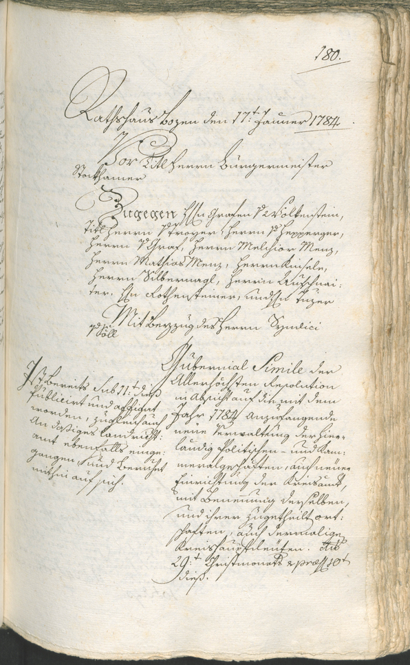 Archivio Storico della Città di Bolzano - BOhisto protocollo consiliare 1783/85 