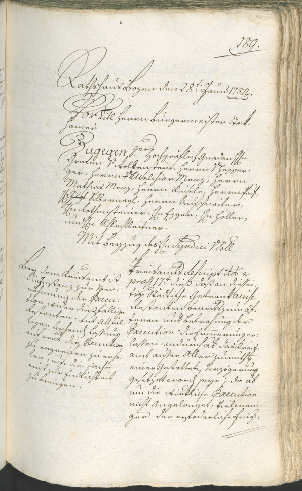 Archivio Storico della Città di Bolzano - BOhisto protocollo consiliare 1783/85 