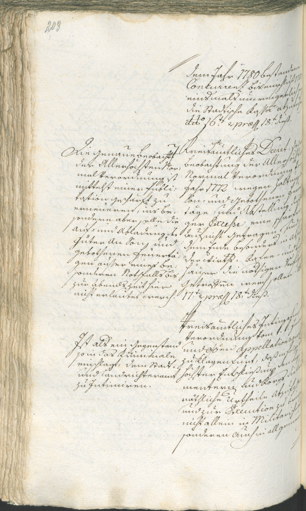 Stadtarchiv Bozen - BOhisto Ratsprotokoll 1783/85 