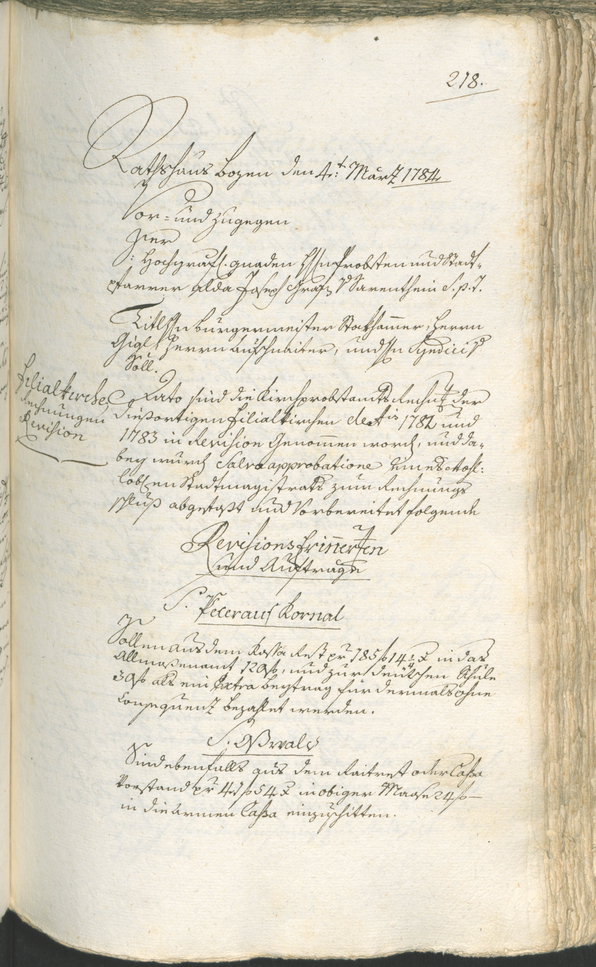 Civic Archives of Bozen-Bolzano - BOhisto Ratsprotokoll 1783/85 