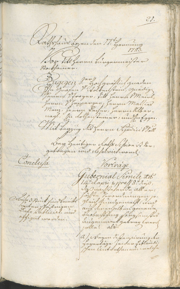 Civic Archives of Bozen-Bolzano - BOhisto Ratsprotokoll 1783/85 