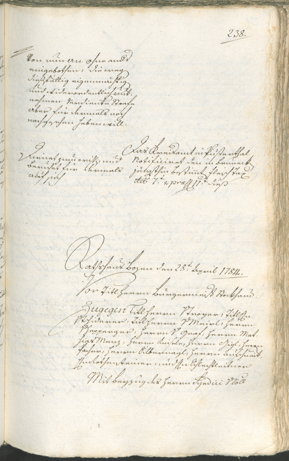 Civic Archives of Bozen-Bolzano - BOhisto Ratsprotokoll 1783/85 