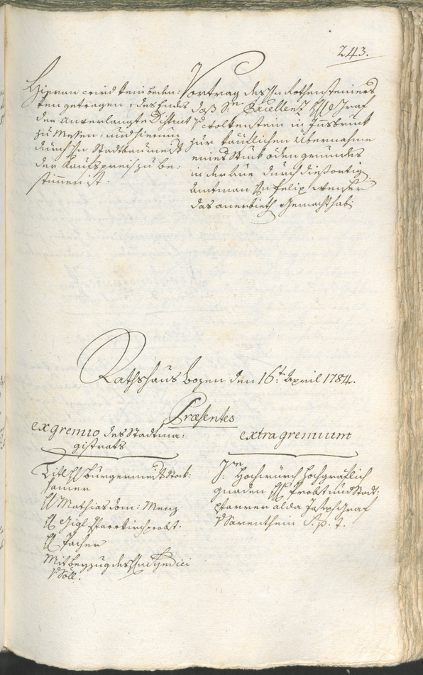 Civic Archives of Bozen-Bolzano - BOhisto Ratsprotokoll 1783/85 