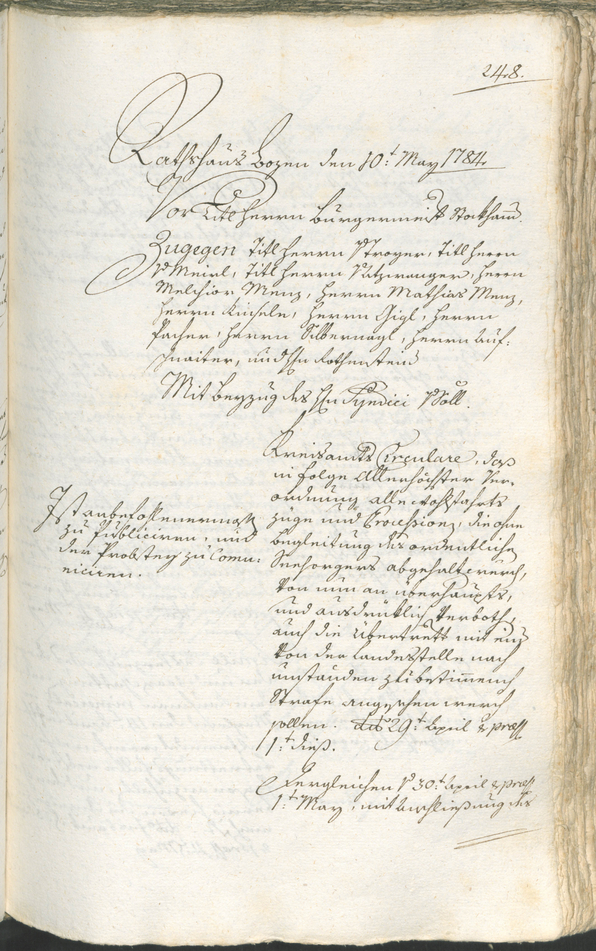 Civic Archives of Bozen-Bolzano - BOhisto Ratsprotokoll 1783/85 