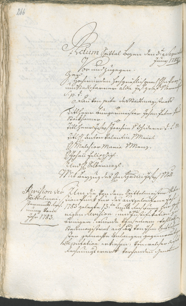 Civic Archives of Bozen-Bolzano - BOhisto Ratsprotokoll 1783/85 